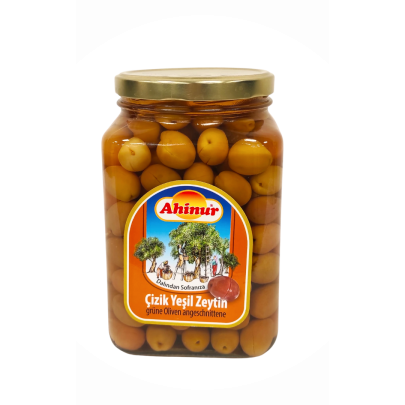 AHINUR OLIVES VERTES CASSEES ENTIER 8X850CC