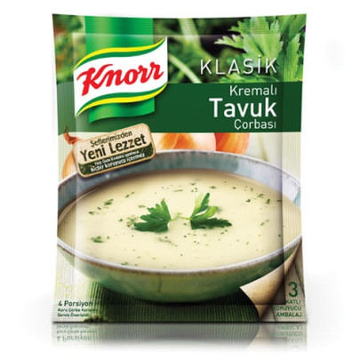 KNORR SOUPE CREME POULET HALAL 12X65GR