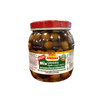 AHINUR OLIVES MIX DENOYAUTEES 6X650GR