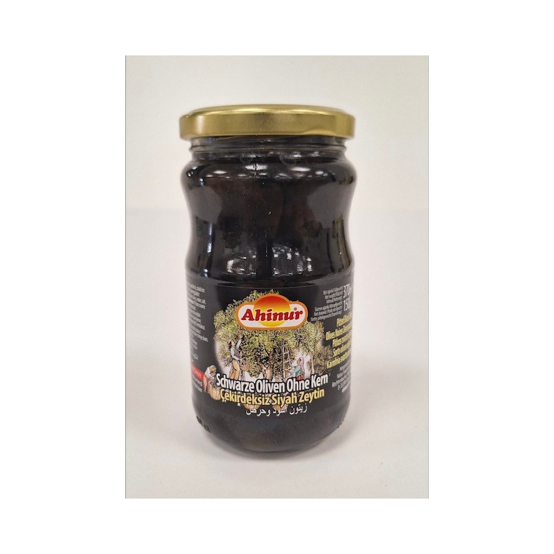 AHINUR OLIVES NOIRE DENOYAUTEE 12X370CC