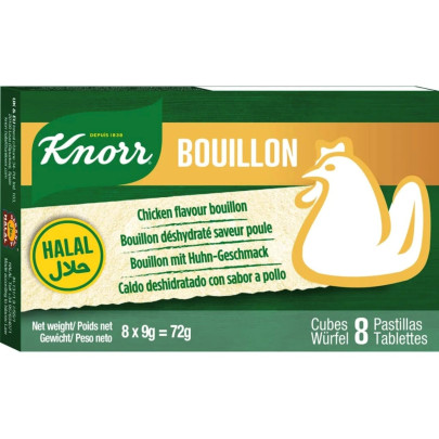KNORR BOUILLON DE POULET HALAL 24X72GR