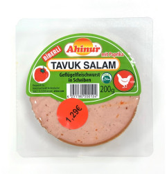 AHINUR SALAMI DE POULET PIQUANT TRANCHES 12X200GR