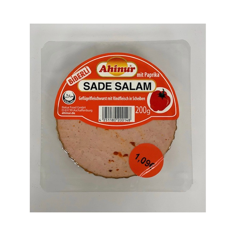 AHINUR SALAMI DE POULET PAPRIKA TRANCHES 12X200GR