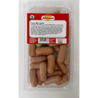 AHINUR SAUCCISE DE POULET MINI COCKTAIL 6X300GR