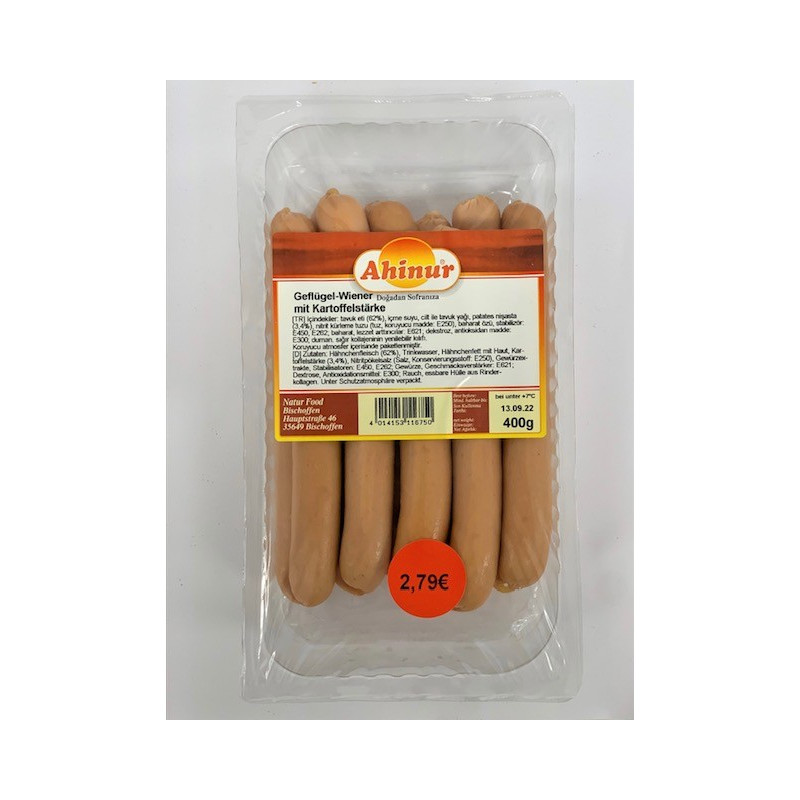 AHINUR SAUCISSES DE VIENNE 12X400GR