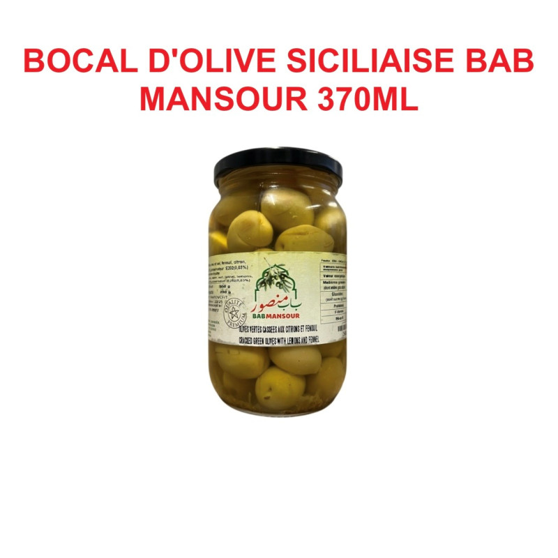 BABMANSOUR OLIVES SICILAISE 12X370ML