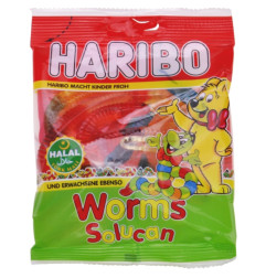 HARIBO WORMS HALAL 30X100G