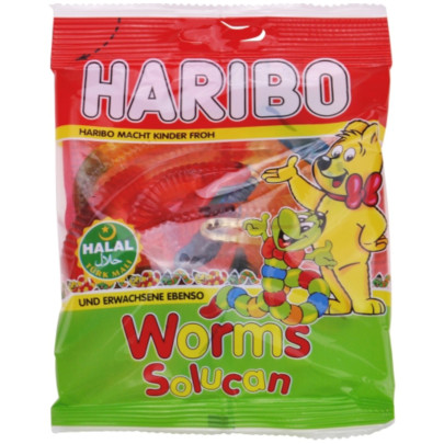 HARIBO WORMS HALAL 30X100G