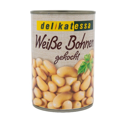 DELIKATESSA HARICOTS BLANC BOITE 12X400GR