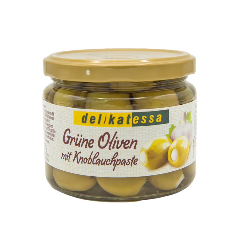 DELIKATESSA OLIVES VERTES FARCIES AIL 12X300GR